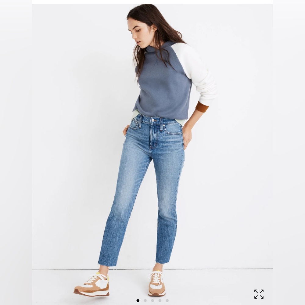 Madewell The Perfect Vintage Jean in Enmore Wash: Raw-Hem Edition Sz 24